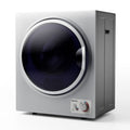 Resenkos 1.5 Cu .ft Clothes Dryer with with Stainless Steel Wall Mount-Silver, Portable Clothes Dryer, Compact Dryer for laundry