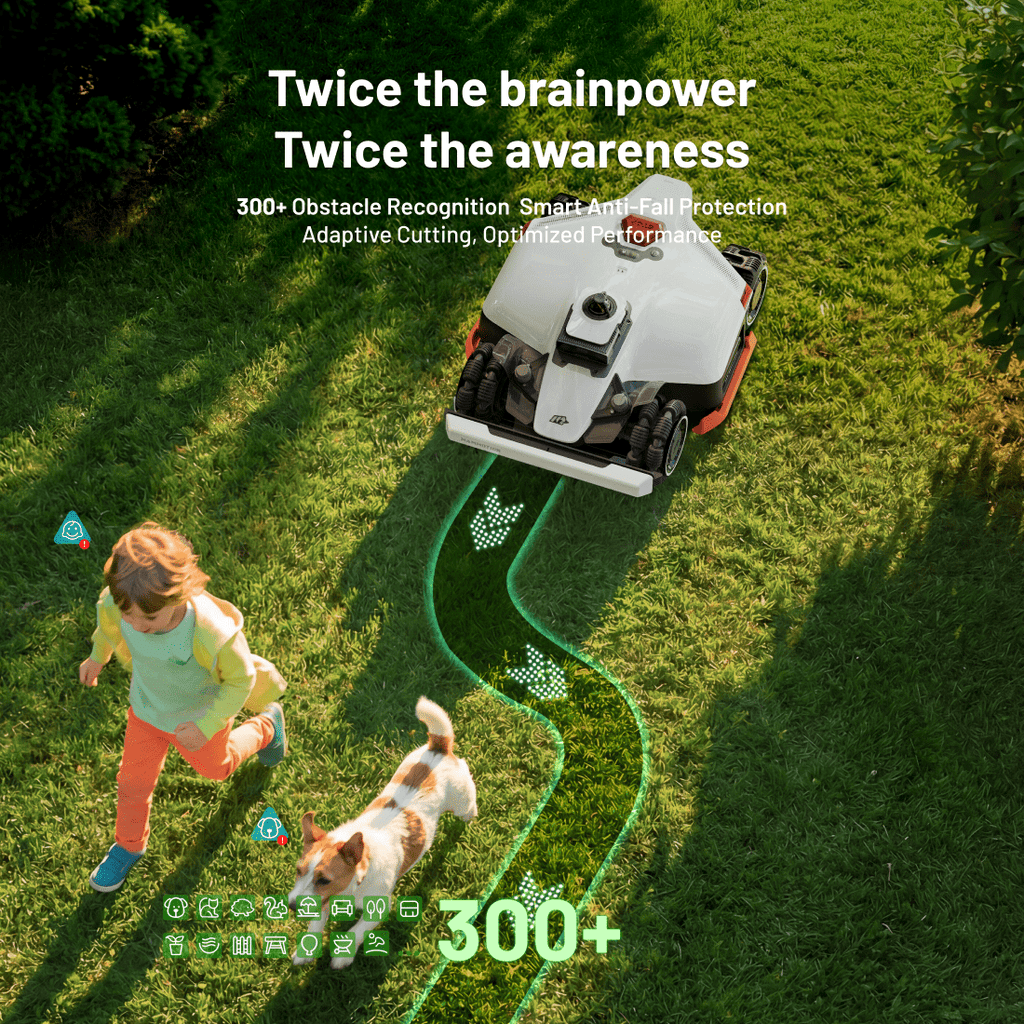 Mammotion LUBA 3 AWD 5000 Robot Lawn Mower， for 1.25 Acres, 360° LiDAR+RTK+AI Vision Tri-Fusion Positioning